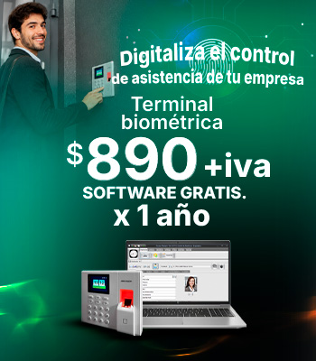 hikvision oferta con checador con software por 1 año